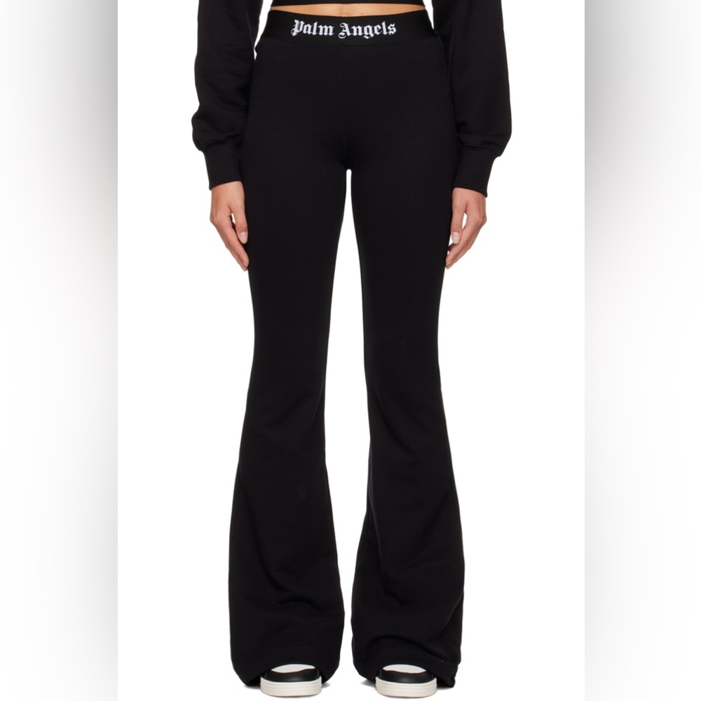 Palm Angels Black Flared Pants